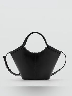 Mango Black Sculpted Crossbody Bag